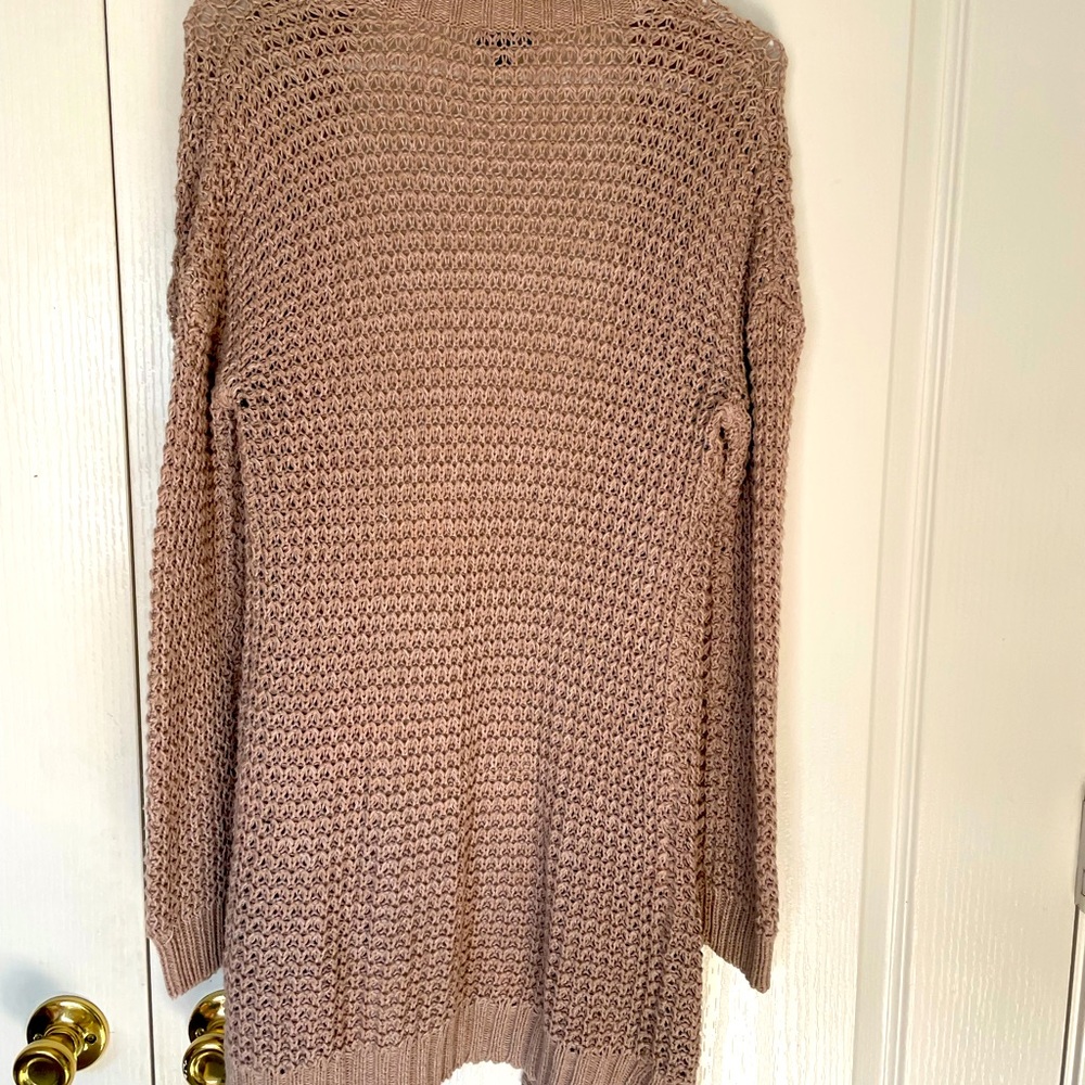 Express Tan Knit Duster